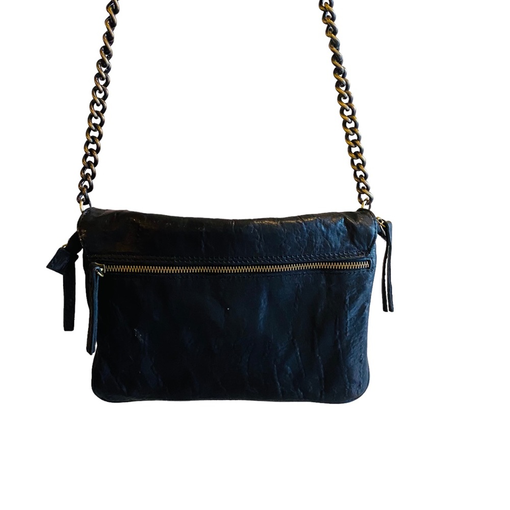 Maxon Collection Italia Black Pebbled Leather Crossbody Bag - Picture 2 of 9